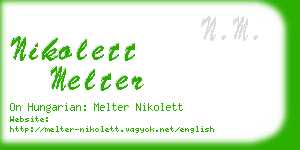 nikolett melter business card